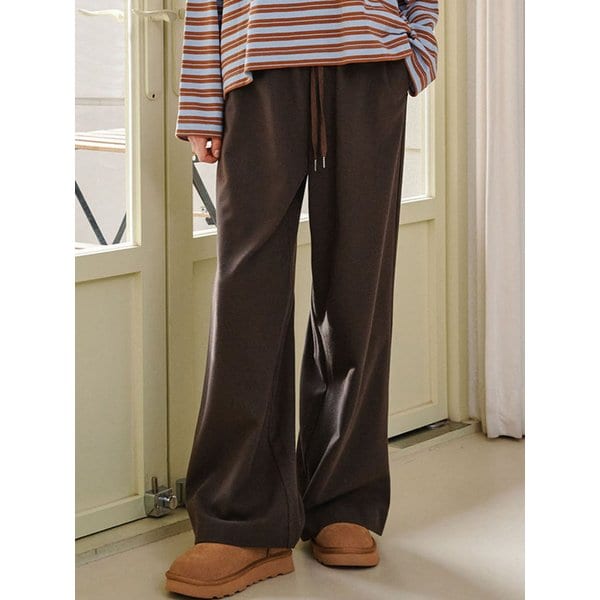 2168 사방스트레치 와이드팬츠 (브라운)