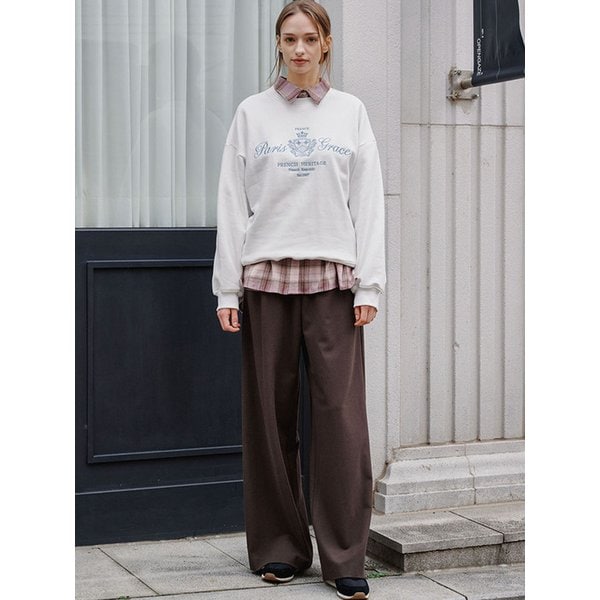 2168 사방스트레치 와이드팬츠 (브라운)