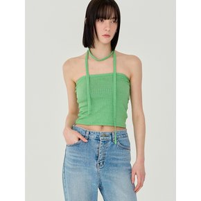 [프라이하잇]Logo Strap Tube Top (Green)