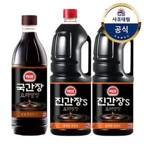 [사조]해표 진간장S 요리명장 1.8L x2개 + 국간장 930ml