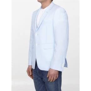 톰 브라운 Single-breasted wool jacket Mens Jacket MJC001H_F0190_480 Light Blue