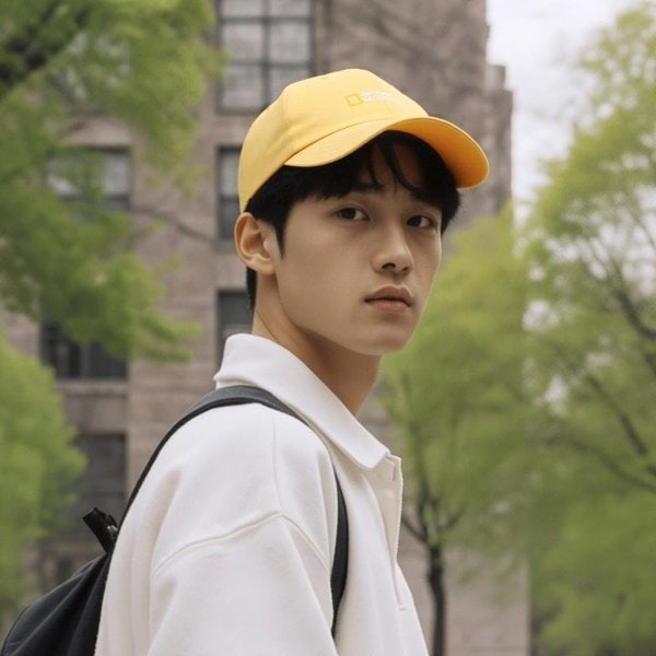 [여주점] N255AHA010 스몰로고캡 YELLOW