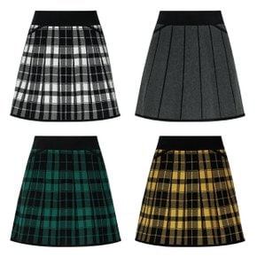 M 풋조이골프스커트 CQK FKJWC7701 KR 23FW CHECK KNIT SKORT WN