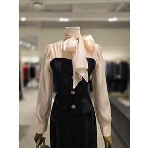 [파주점] 니트 튜브탑 레이어드 타이넥 블라우스 JRAA0BL983