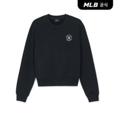 [코리아공식] 여성 베이직 원형로고 크롭 맨투맨 NY (Black)