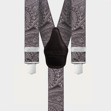 일모로 이태리 부르끌레 멜빵 신축성 Y자형 GREY PAISLEY - Y36CS745MR