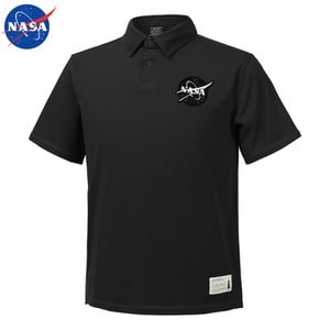 NASA 나사 남녀공용 면 카라티 반팔티 폴로티 N-163UBK 남자 여성 티셔츠 빅사이즈