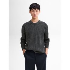 Crew neck wool blend knit sweater 00943315807