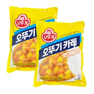 오뚜기 오뚜기카레 1kg 약간매운맛 2개