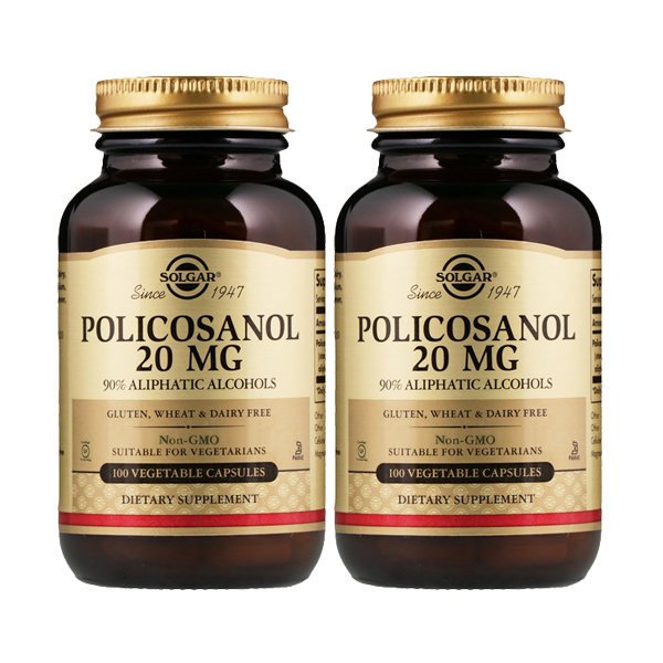 [무료배송][직구] 2개 Solgar 솔가 폴리코사놀 20mg 100정