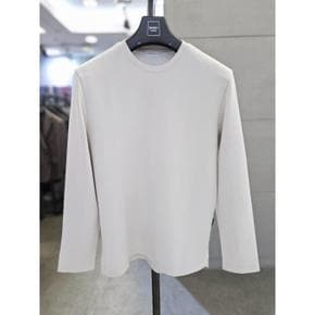 세이브존03 바쏘옴므 남자 베이지 스판 라운드 긴팔 티셔츠 WSYAB5KR03 (S52408596)