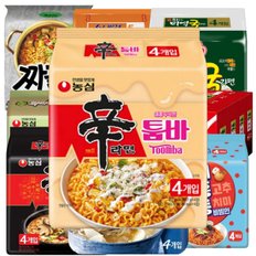 농심 신라면 툼바 137g 4입 봉지라면 골라담기 사무실간식