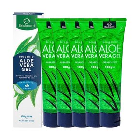 뉴질랜드 라이프스트림 알로에 젤 튜브형 100g ALOE VERA 5팩