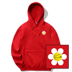 SMALL DAISY LOGO 후드티 - 레드