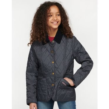 바버 [23FW][Barbour Kids] 바버 키즈 네이비 Printed 퀼팅 자켓 URJU3F702N2