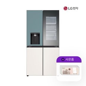 얼음정수기냉장고 엘지오브제 820L 민트베이지 W824GTB472S 월135000원 5년약정