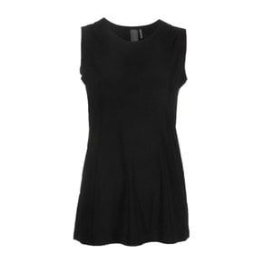 [해외배송] 노마카말리 블랙 저지 니트 보트 넥 슬리브리스 스트레이트 헴 탑 KK4266PL107 001