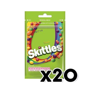 스키틀즈 사워 츄잉캔디 사탕간식 40g x 20개