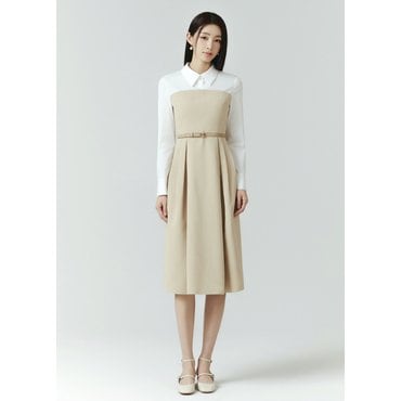 잇미샤 텍스쳐 블록 셔츠 원피스 (ITO2WOP770)