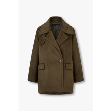 GCUT [지컷24F/W]와이드 카라 싱글 하프 코트(7254410105)