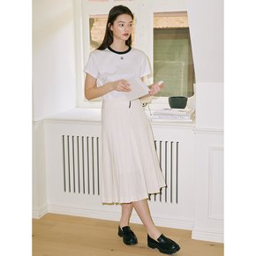 SOLOTEX PLEATED MIDI SKIRT_IVORY