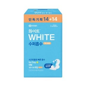 수퍼흡수 맥시 슬림 대형 14+14개입 1팩 대용량 생리대