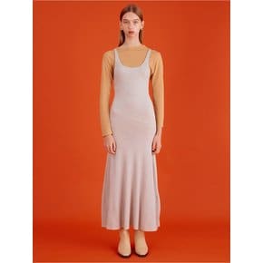 Sleeveless Knit Dress_Silver