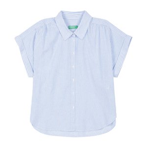 베네통 Roll-up striped blouse_5QL3DQ08M904