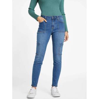 이스퀘어 4947840 Guess Factory Gianna Mid-Rise Cargo Skinny Jeans