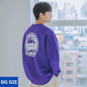 [alvinclo_enormous] XL~4XL 빅사이즈 파스텔 컬러 캠핑 오버핏 맨투맨 BE5348 (5COLOR)