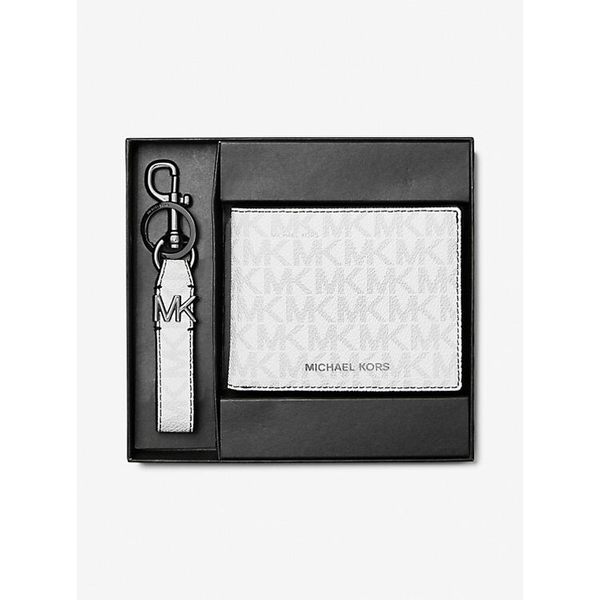 [국내배송]마이클코어스 로고 지갑,키링 기프트세트 36T4LGFF1B