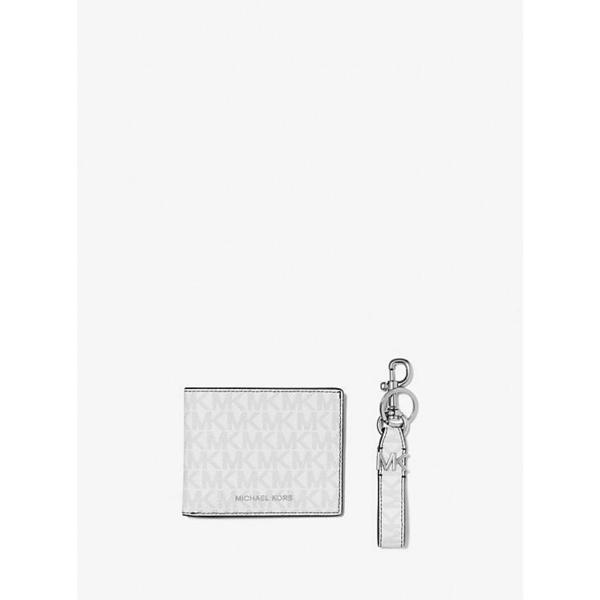 [국내배송]마이클코어스 로고 지갑,키링 기프트세트 36T4LGFF1B
