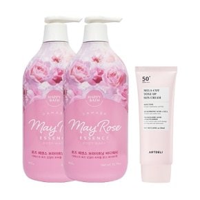 로즈 에센스 바디워시 900g x2 + 아트델리 멜라컷 선크림 50ml