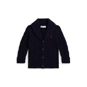 랄프 로렌 베이비 남아 케이블 니트 코튼 숄 카디건(CWPOSWEI6820272410)