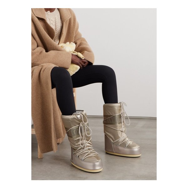 문부츠 아이콘 글랜스 셸 Pvc 스노우 부츠 플래티넘 1647597307949018