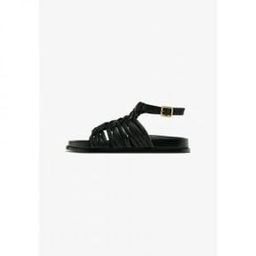 4349469 Massimo Dutti FLAT WITH KNOTS - Sandals black