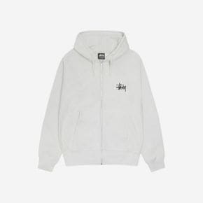 베이직 스투시 후드 집업 포그 2024 Stussy Basic Stussy Zip Hoodie Fog 2024