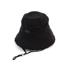 String Vintage Edge Black Bucket Hat 버킷햇