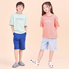 *시즌오프30%*[BEANPOLE KIDS] 24SS 스트라이프 로고 상하 세트 (2종 택1)