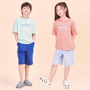 빈폴키즈 *시즌오프30%*[BEANPOLE KIDS] 24SS 스트라이프 로고 상하 세트 (2종 택1)