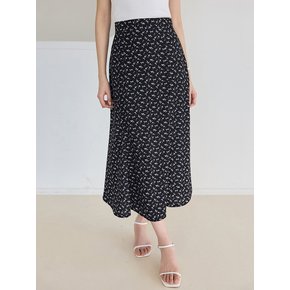 플레어 플라워 사이드 지퍼 롱 스커트_2color