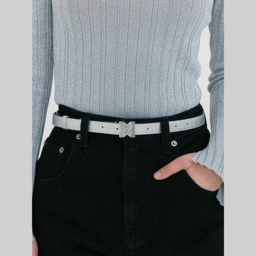 EENK ZEME Pendant Belt with Logo - Silver