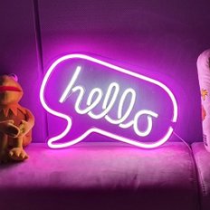 LED 네온사인 HELLO 헬로 레터링 아트네온 LED무드등