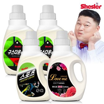 아토세이프 강호동의 쉬슬러 액상 세제 650ml 구스다운워시전용 2개+스포츠의류전용 1개+유연제 러브미향 1개