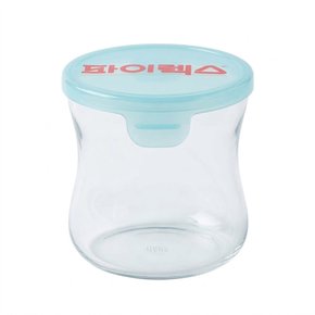 일제 파이렉스 내열유리 뚜껑찬통 저장용기-원형/미니깊은형/240ml/블루/유리밀폐/찬통