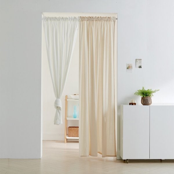 워싱 광목 봉집형 가리개 커튼 150x224cm