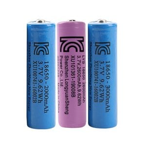 18650 리튬이온 배터리 충전지 보호회로장착 과전압방지 2600mAh