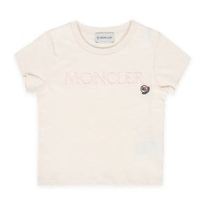 몽클레어 24 S/S 키즈 레터링 로고 패치 반팔(크림) 8C00005 83907 050 /국내당일발송