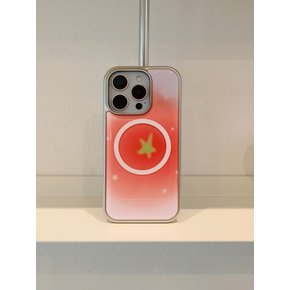Fruits Club 맥세이프 에폭시 실버 범퍼 케이스 (Tomato Glow)