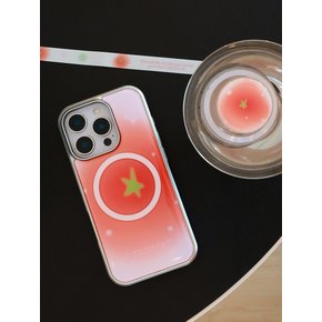 Fruits Club 맥세이프 에폭시 실버 범퍼 케이스 (Tomato Glow)